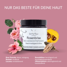 Bio Gesichtsmaske Rosenbrise, 60 g